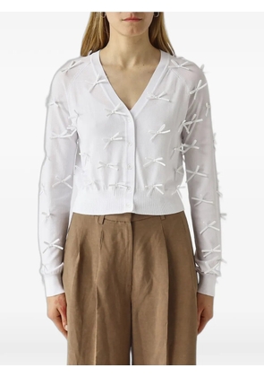 MeimeiJ bow-embellished cardigan - White