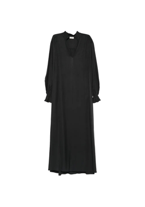 By Malene Birger Daylia ruffled-cuff V-neck maxi dress - Black