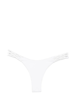 Frankies Bikinis x Jennie Encore braided-strap bikini bottoms - White