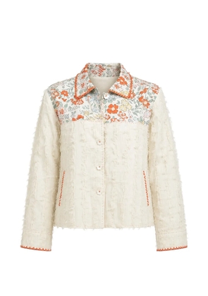 Dhaari embroidered reversible jacket - Neutrals