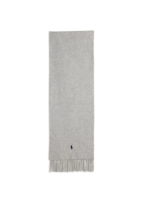 Polo Ralph Lauren fringe-trim scarf - Grey
