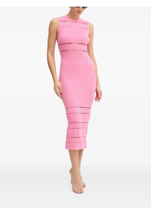 TWINSET pointelle-knit midi dress - Pink