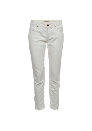 Burberry Pre-Owned side-zip skinny jeans - White