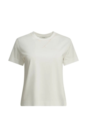 Givenchy logo-embroidered V-stitch T-shirt - Neutrals