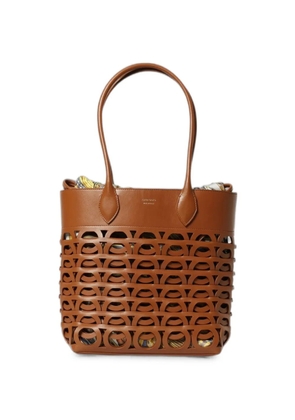 Ferragamo M Gancini cut-out tote bag - Brown