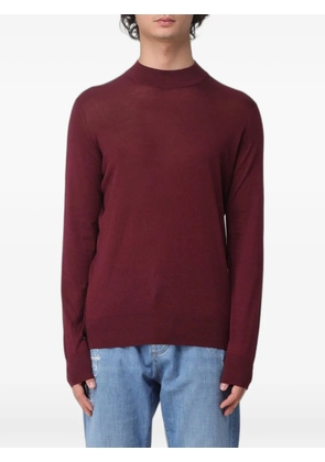 Brunello Cucinelli ribbed-trim mock-neck sweater - Red