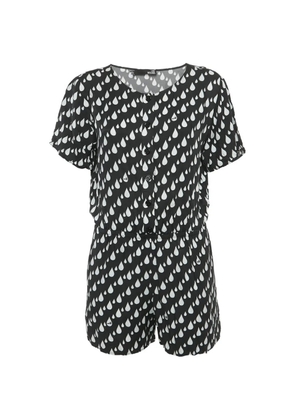 Love Moschino drop-print short-sleeve playsuit - Black