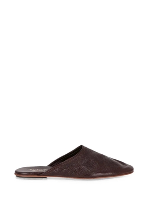 Todd Snyder grained leather mules - Brown