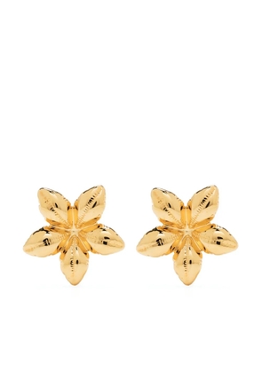 Marni floral-shaped polished earrings - Gold