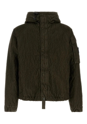 Stone Island hooded corduroy jacket - Green