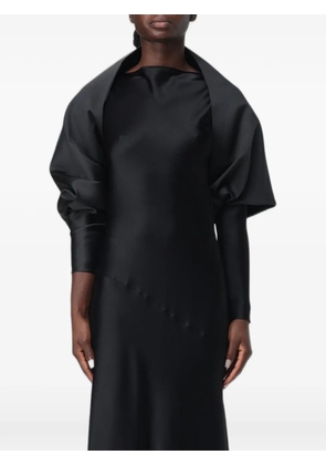 Alberta Ferretti satin-finish stole jacket - Black