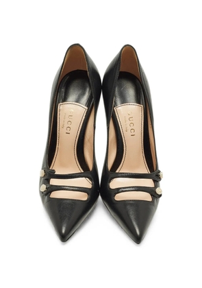 Gucci Pre-Owned Aneta button-detail pumps - Black