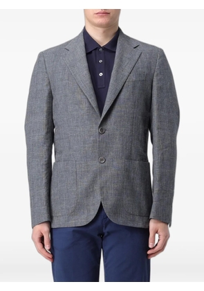 Fay checked single-breasted blazer - Grey