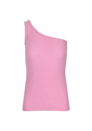 LA ROSE one-shoulder knitted top - Pink
