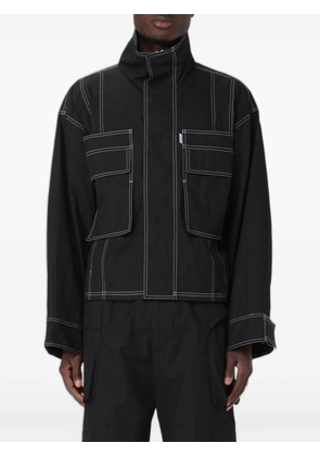 Bonsai contrast-stitch pocket-detail jacket - Black