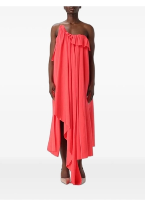 Alexander McQueen ruffled one-shoulder asymmetric dress - Orange