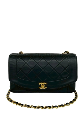CHANEL Pre-Owned 2000-2002 Medium Lambskin Diana Flap crossbody bag - Black