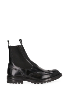 Todd Snyder brogue-detail leather chelsea boots - Black