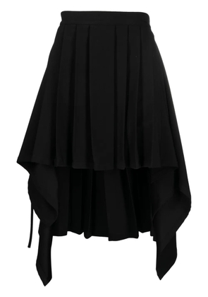 Moschino pleated asymetric skirt - Black