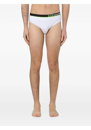 Ea7 Emporio Armani logo-waistband swimming briefs - White