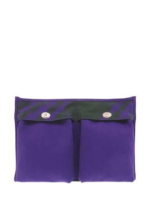 Burberry Pre-Owned 2000-2017 Supernova Check Canvas clutch bag - Purple