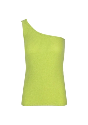 LA ROSE one-shoulder knitted top - Green