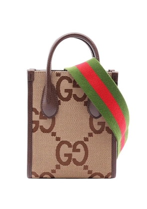 Gucci Pre-Owned 2016-2026 Mini Jumbo GG Canvas Web satchel - Neutrals