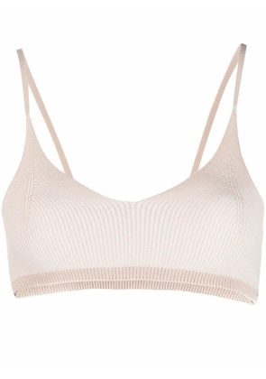 Jacquemus Le Bandeau Valensole knitted bralette - Neutrals