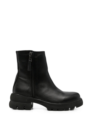SERGIO MORETTI FIRENZE side-zip lug-sole ankle boots - Black