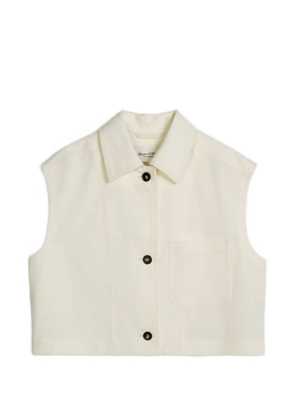 Marc O'Polo cropped button-up vest - White