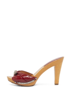 Marc By Marc Jacobs leather heeled mules - Red
