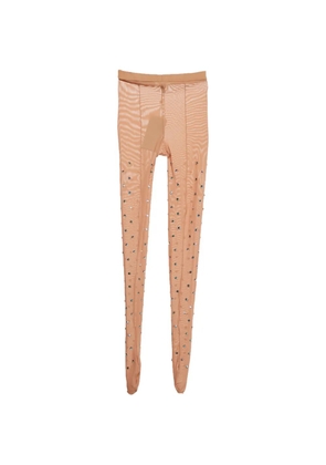 Elie Saab rhinestone mesh tights - Neutrals