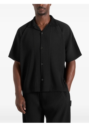 Manière De Voir Justin in black pleated boxy shirt