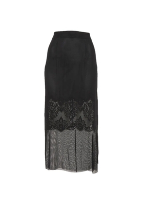Dolce & Gabbana Pre-Owned layered mesh midi skirt - Black