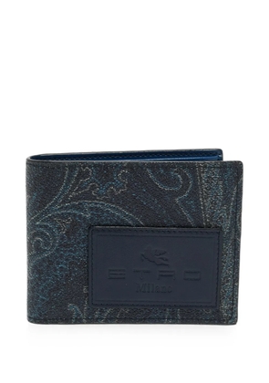 Etro Pre-Owned paisley bifold wallet - Blue