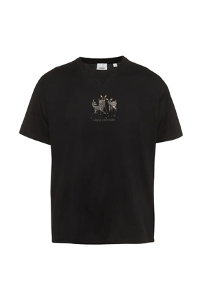 Burberry Pre-Owned embroidered oversized T-shirt - Black