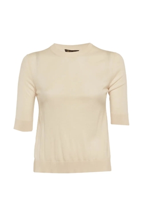 Loro Piana Pre-Owned short-sleeved cashmere fine-knit top - Neutrals