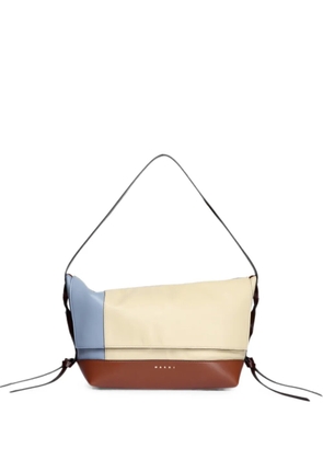 Marni colour-block leather shoulder bag - Neutrals