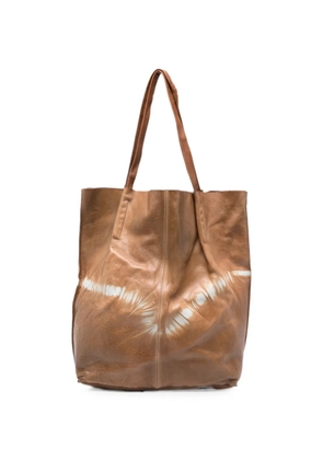 SOMMET Nara Tie-Dye leather shoulder bag - Brown