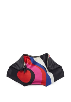 Alexander McQueen Pre-Owned medium De Manta heart-print clutch bag - Black