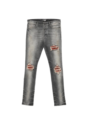 AMIRI flannel-patch jeans - Grey