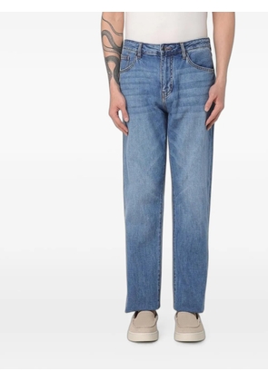 Emporio Armani logo-patch jeans - Blue
