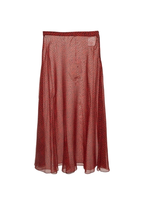 Christian Dior Pre-Owned leopard-print flared midi skirt