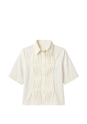 Seventy pleated short-sleeve blouse - Neutrals
