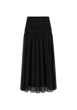 Petar Petrov Late Bloom ruched skirt - Black