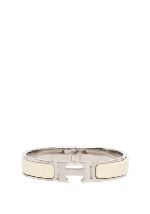 Hermès Pre-Owned 1990-2010 Narrow Enamel Clic Clac H Bracelet PM costume bracelet - White