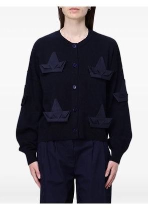 MeimeiJ boat-patch cotton cardigan - Blue