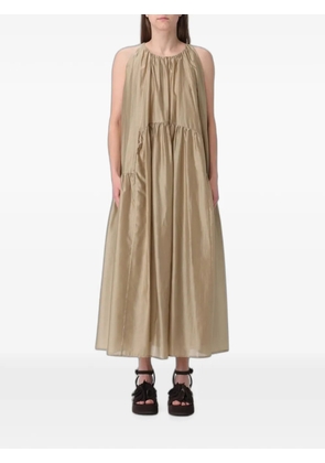 MeimeiJ gathered tiered midi dress - Neutrals