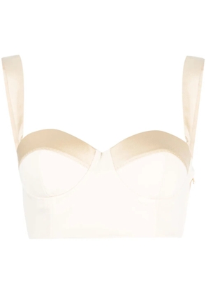 Moschino cropped tank top - Neutrals