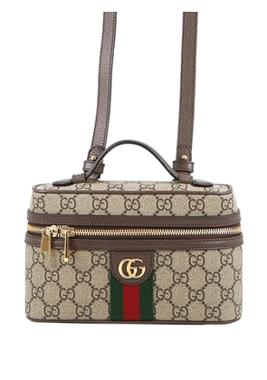 Gucci Pre-Owned 2016-2026 Small GG Supreme Web Ophidia Vanity Bag satchel - Neutrals
